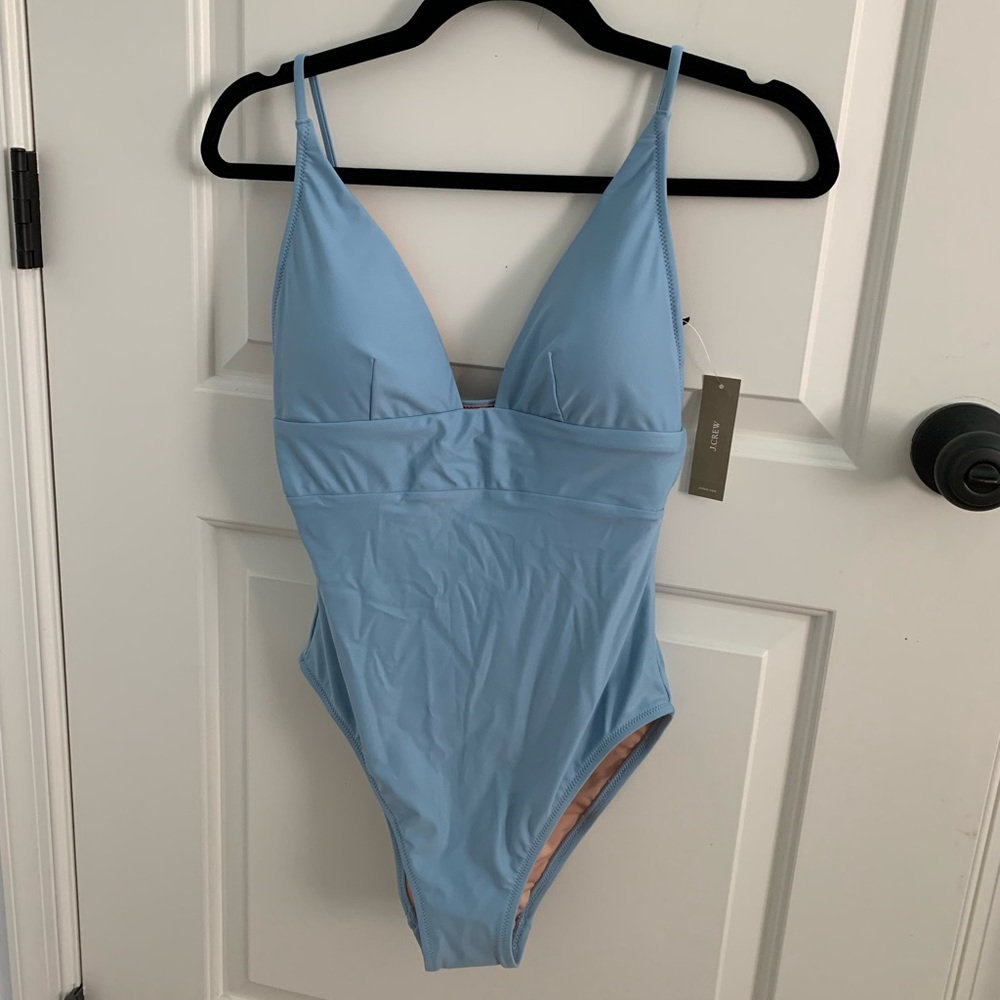 J.Crew V-neck French one piece swimsuit